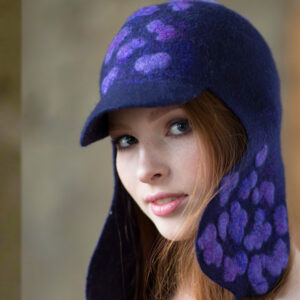 Курс "Ушанка с козырьком и фактурным декором "Шерстяной камуфляж"