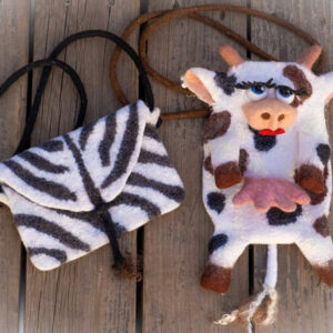 Курс «КОРОВА, ЗЕБРА, БЫЧОК - миниатюрные сумочки в технике валяния»