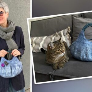 Клара Ру. Сумка-корзинка из полутонкой шерсти